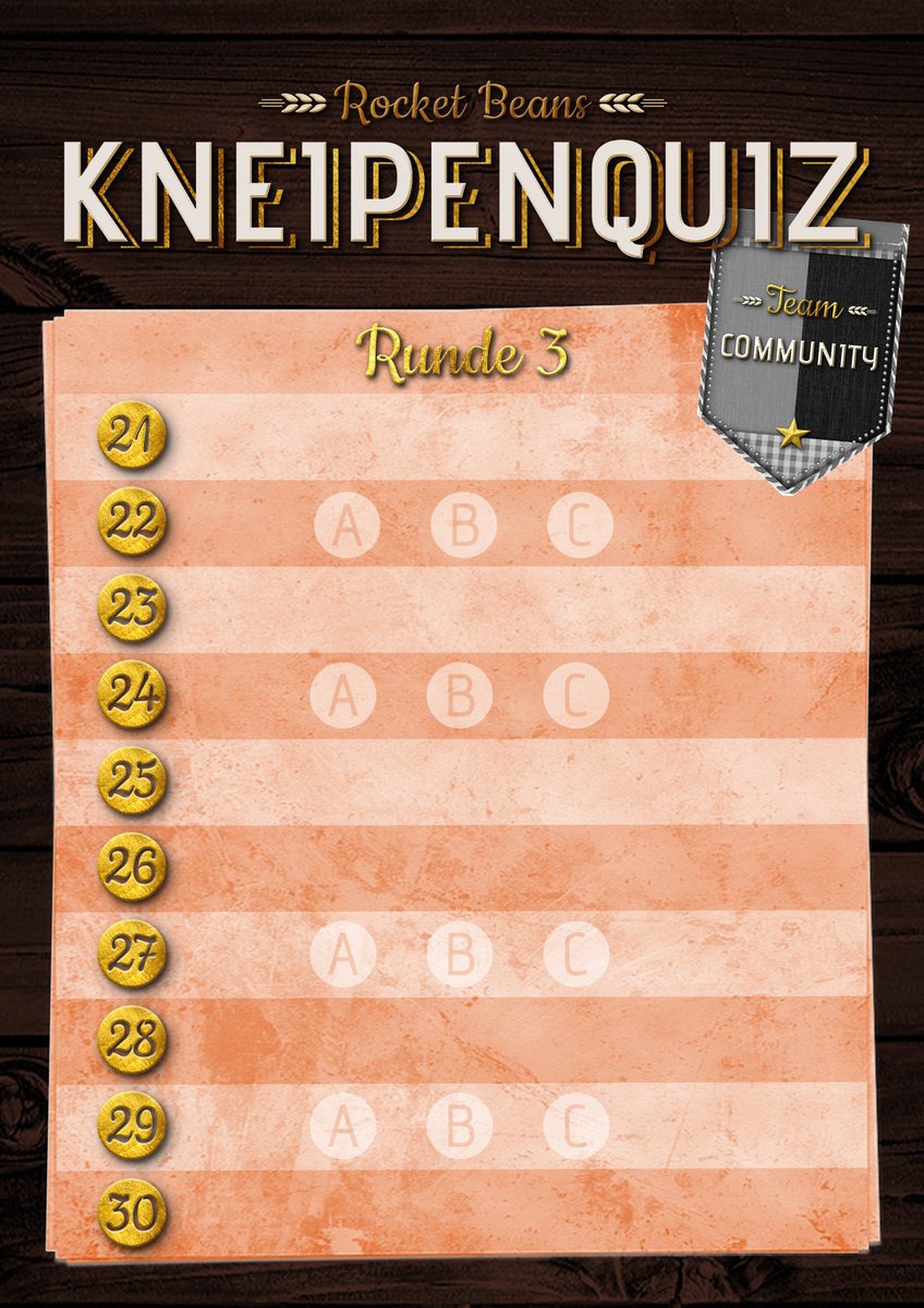 Denkt dran: Morgen Abend 20 Uhr #Kneipenquiz auf YouTube und Twitch! Für alle, die gern miträtseln, hier schon einmal die Fragebögen (zum Ausdrucken). Viel Erfolg! 🍻