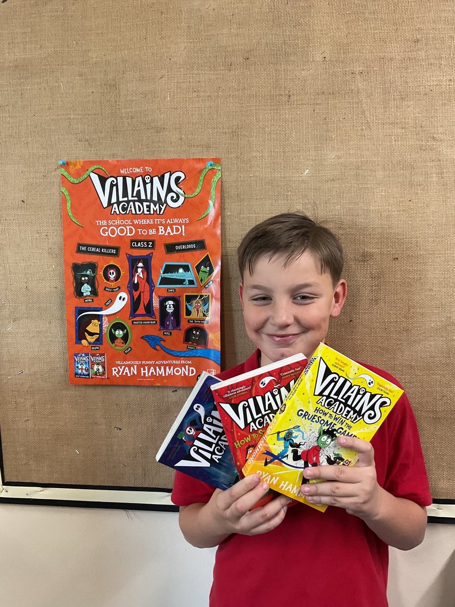 One of our year six boys has devoured a Tved Book Award title - Villian‘s Academy by @hamdesign He’s also borrowed book 2 from the school library and he was over the moon to find out that there is now a book 3!