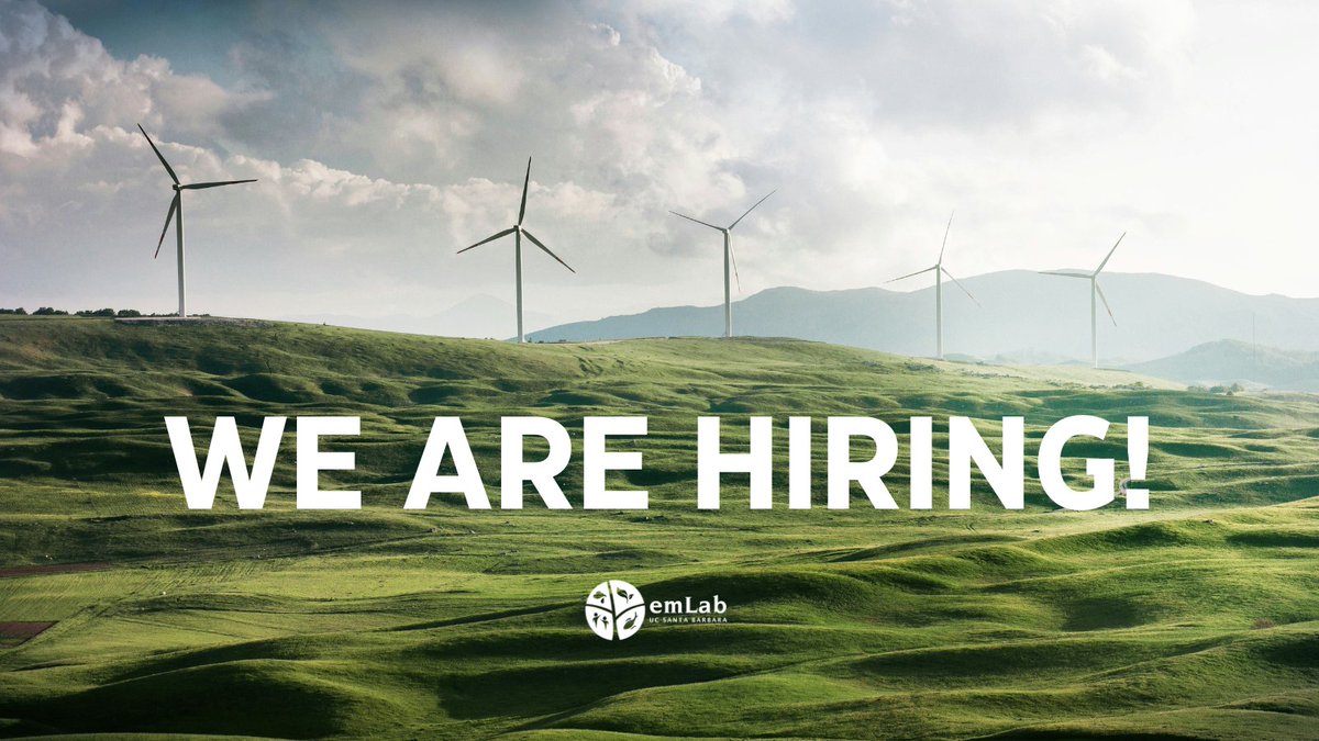 🚨 Job alert! We are hiring an Energy and Climate Project Manager to support our growing portfolio of action-oriented energy and climate research. Apply by May 13th: recruit.ap.ucsb.edu/JPF02750 (UCSB is an EOE, including disability/vets)