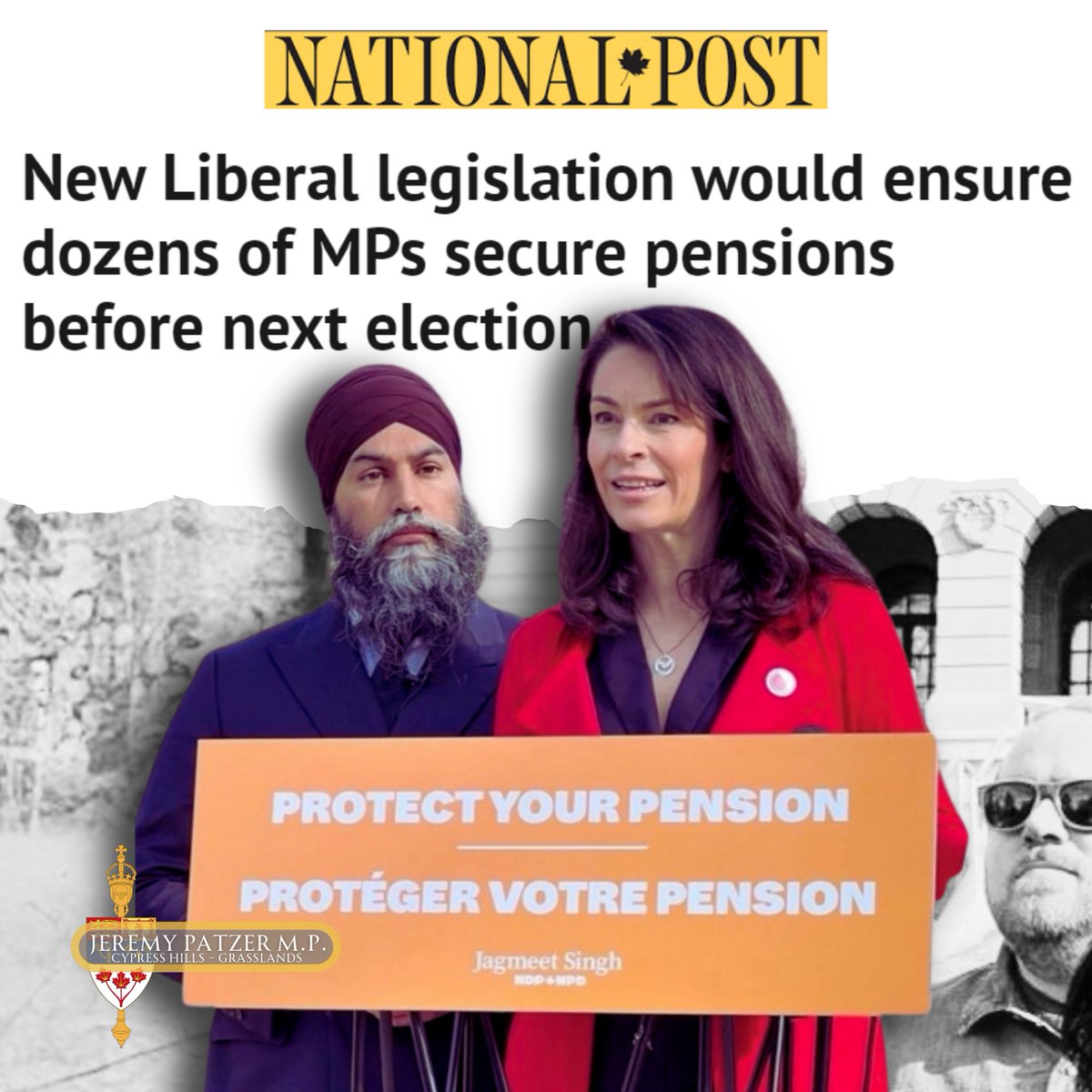 At least the NDP are being honest about it for once. As Conservatives call for an election, the NDP and Liberals scheme to secure their pension.