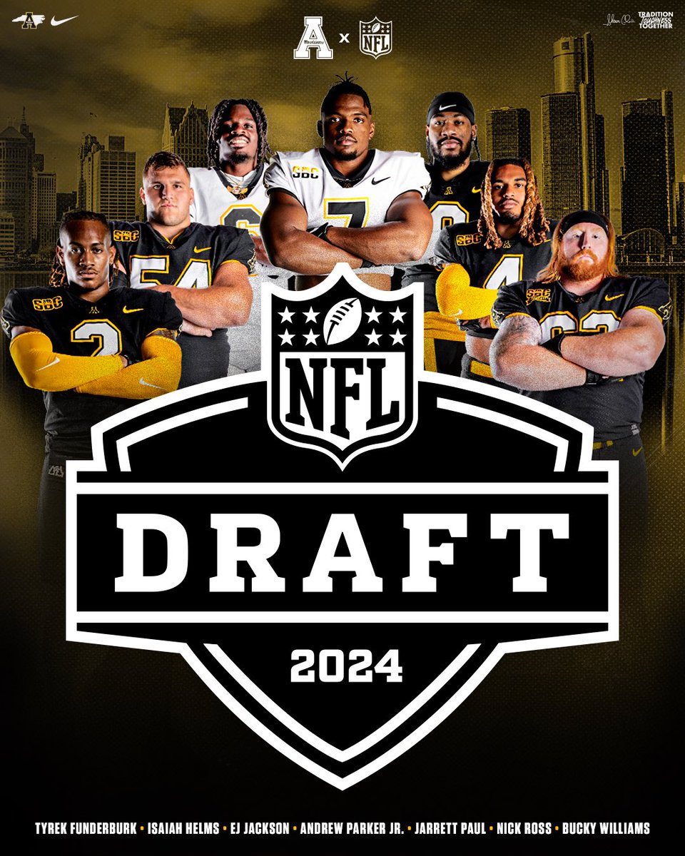 Good luck to our Mountaineers in this week’s #NFLDraft! #GoApp #AppStateNFL