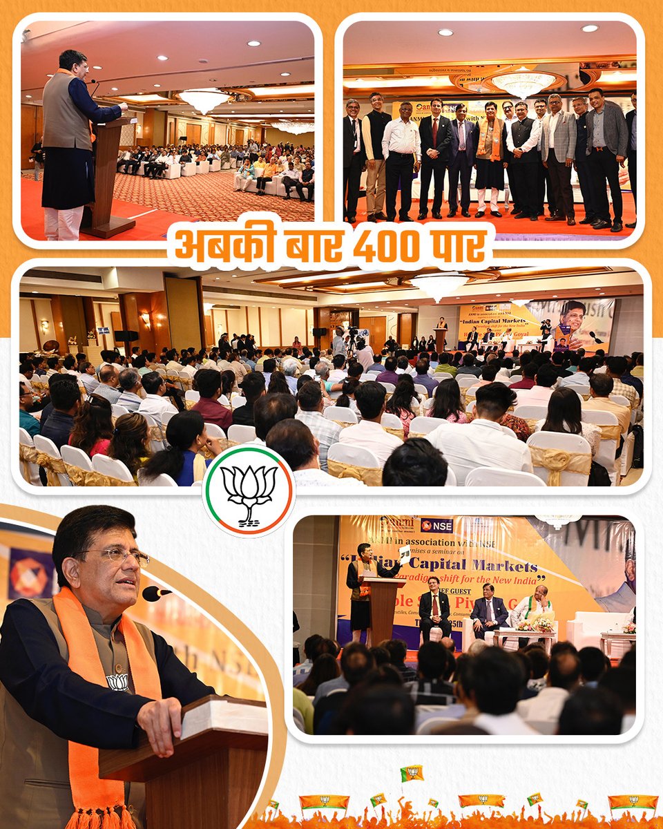PiyushGoyal's tweet photo. The world is bullish about India’s growth story!

Met share brokers and highlighted how in the last 10 years #ModiKiGuarantee has made India a global investment hotspot.

📍Kandivali West https://t.co/xQhiNzeUKS
