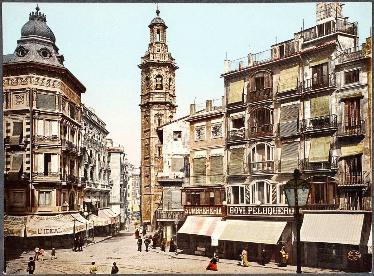 🇪🇸 Plaza de la Reina, Valencia, Spain, 1890s - photochrome.
>HIAP