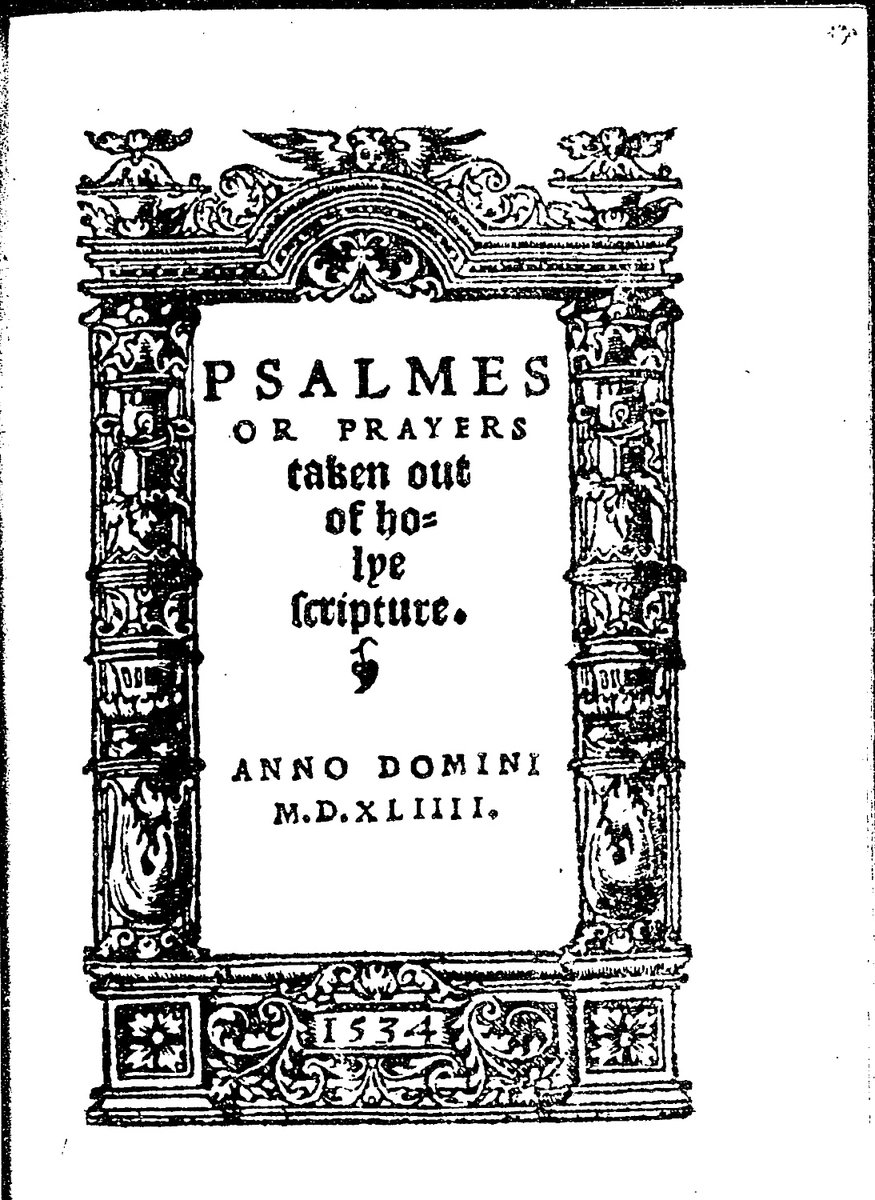 #OTD 1544. On St. Mark's day & a Rogation Day (with processions for the war), K Parr published her trans of Psalms or Prayers, a text bolstering H8's war. All 3 extant copies are handpainted gift copies. 2 are annotated by H8 👈. PP reprinted on 25 May (image here STC3002).