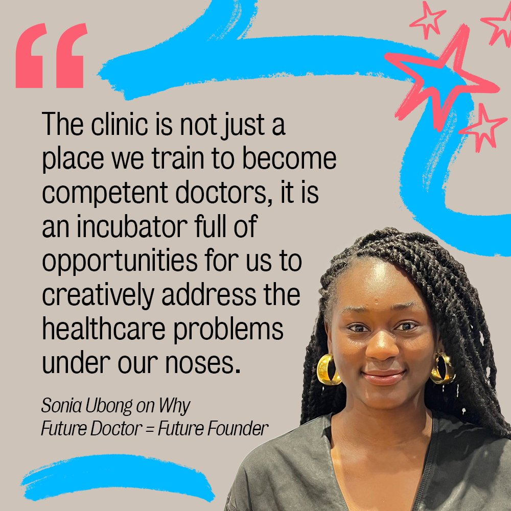 InnovateKings's tweet photo. 💬 "If medical students had some training in business fundamentals, we would be well-positioned to translate our insights into healthcare entrepreneurship."

@kingslsm student, Sonia, talks about why she thinks future doctors = future founders 💡

🔗 https://t.co/YMDimHnosm https://t.co/ucjTOADXnf