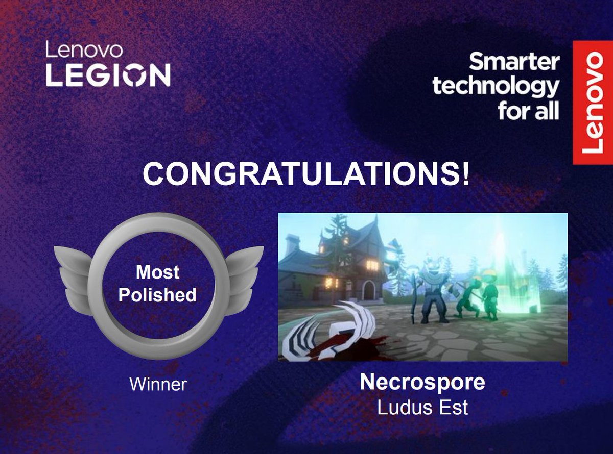ray_ervian's tweet photo. Our jam entry Necrospore sweeps the boards! Winner of Best Design, Best Visuals, and Most Polished at Lenovo Legion Game Masters by @Lenovo_ID! 

Play now at https://t.co/OTbDrEGssk

P.S. A hotfix is planned to address pathfinding bugs!

#madewithunity #indiedev #gamedev #unity3d https://t.co/0HhY74EvUn