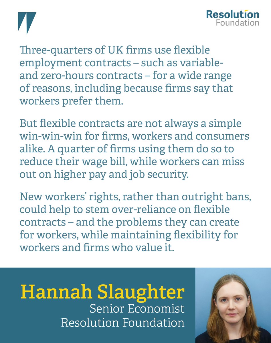 ICYMI yesterday: New report from @hcslaughter_ , supported by @UnboundPhilanth, takes a look at insecure work and employment rights. Read it here 👇 resolutionfoundation.org/publications/f…