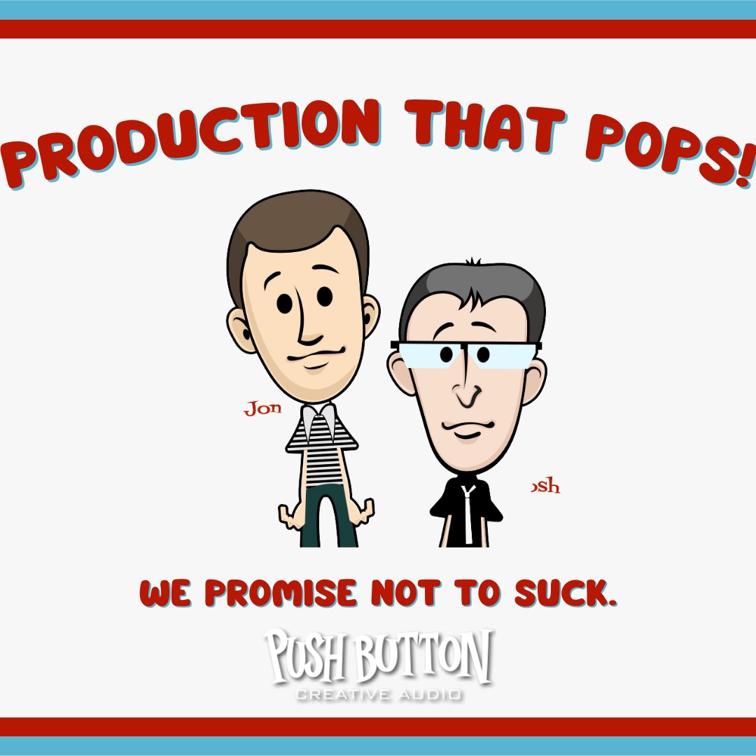PBProductions's tweet photo. Production that pops! Let us help you create a sound that truly represents your brand.🎵

Contact us today for more information, we promise not to suck! 😉🎙️

#jingles #radioads #podcasts #creativeaudio #pushbuttonproductions https://t.co/hIgtLuv6wy