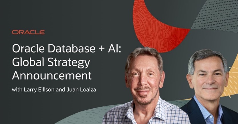 Join Larry Ellison and Juan Loaiza to learn how @OracleDatabase is bringing the future of data and #AI to developers and enterprises today. Register now: social.ora.cl/6015bQ6DW