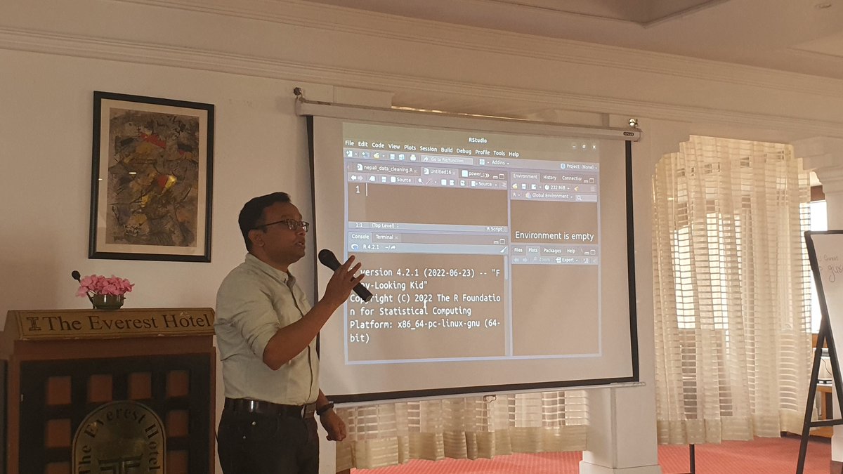 Abhinav_Vaidya's tweet photo. KMC proudly hosts a Quantitative Health Research Methods &amp; Biostatistics course. 50 enthusiastic participants from all over Nepal have gathered for this capacity building endeavour to be trained by senior epidemiologists &amp; biostatisticians from PHFI, India. #NIHRGlobal #PHFI #UoL https://t.co/oTKuogHM11