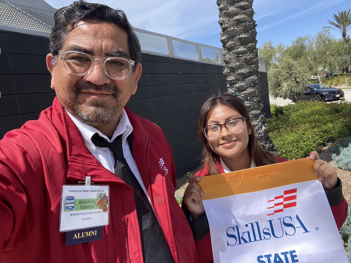 Riverside County Office of Education - CTE (@rcoecte) on Twitter photo <a href="/CASkillsUSA/">California SkillsUSA</a> #Graphic #Design Gold Medalist, Vanessa Moreno, a senior at <a href="/MorenoValleyHS/">VIKINGS</a>, celebrates with <a href="/RCOE/">RivCo Office of Education</a> #CTE Instructor & <a href="/SkillsUSA/">SkillsUSA</a> sponsor, Mr. Ricardo Torres. <a href="/MorenoValleyUSD/">Moreno Valley USD</a> @GIA_Together <a href="/iechamber_/">Inland Empire Regional Chamber of Commerce</a> <a href="/CRYROP/">CRYROP</a> <a href="/BaldyViewROP/">Baldy View ROP</a> <a href="/SBCSS_FamEngage/">SBCSS Family Engagement</a> <a href="/pressenterprise/">The Press-Enterprise</a> <a href="/CTEWorks/">Advance CTE</a> <a href="/CASkillsUSA/">California SkillsUSA</a> #Graphic #Design Gold Medalist, Vanessa Moreno, a senior at <a href="/MorenoValleyHS/">VIKINGS</a>, celebrates with <a href="/RCOE/">RivCo Office of Education</a> #CTE Instructor & <a href="/SkillsUSA/">SkillsUSA</a> sponsor, Mr. Ricardo Torres. <a href="/MorenoValleyUSD/">Moreno Valley USD</a> @GIA_Together <a href="/iechamber_/">Inland Empire Regional Chamber of Commerce</a> <a href="/CRYROP/">CRYROP</a> <a href="/BaldyViewROP/">Baldy View ROP</a> <a href="/SBCSS_FamEngage/">SBCSS Family Engagement</a> <a href="/pressenterprise/">The Press-Enterprise</a> <a href="/CTEWorks/">Advance CTE</a>
