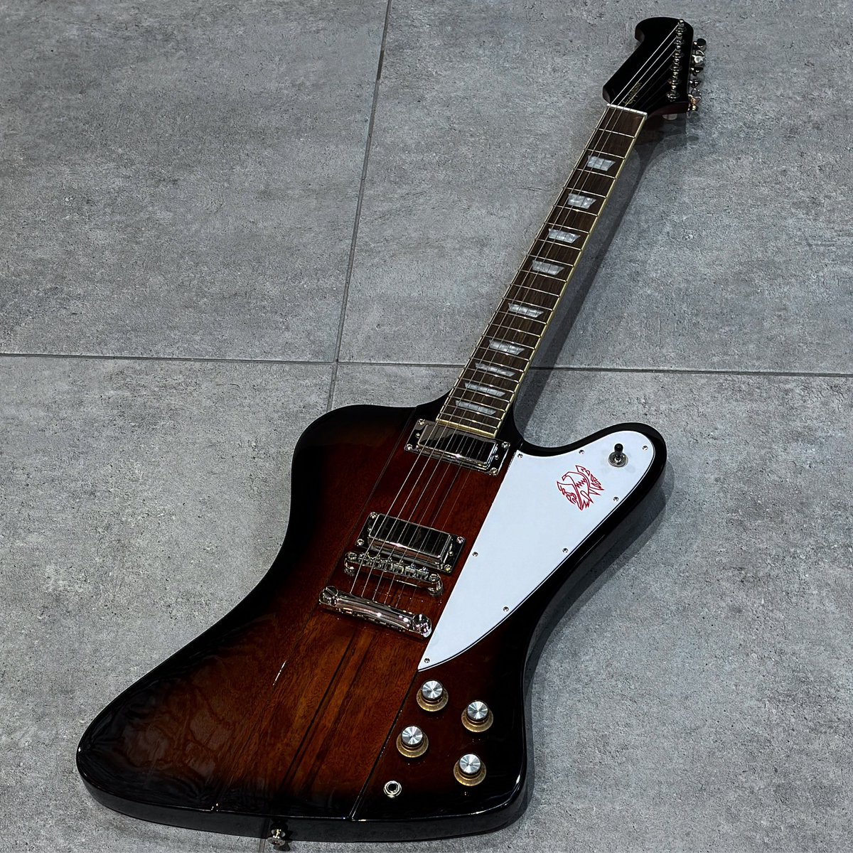 Epiphone Firebird Vintage Sunburst. £619.