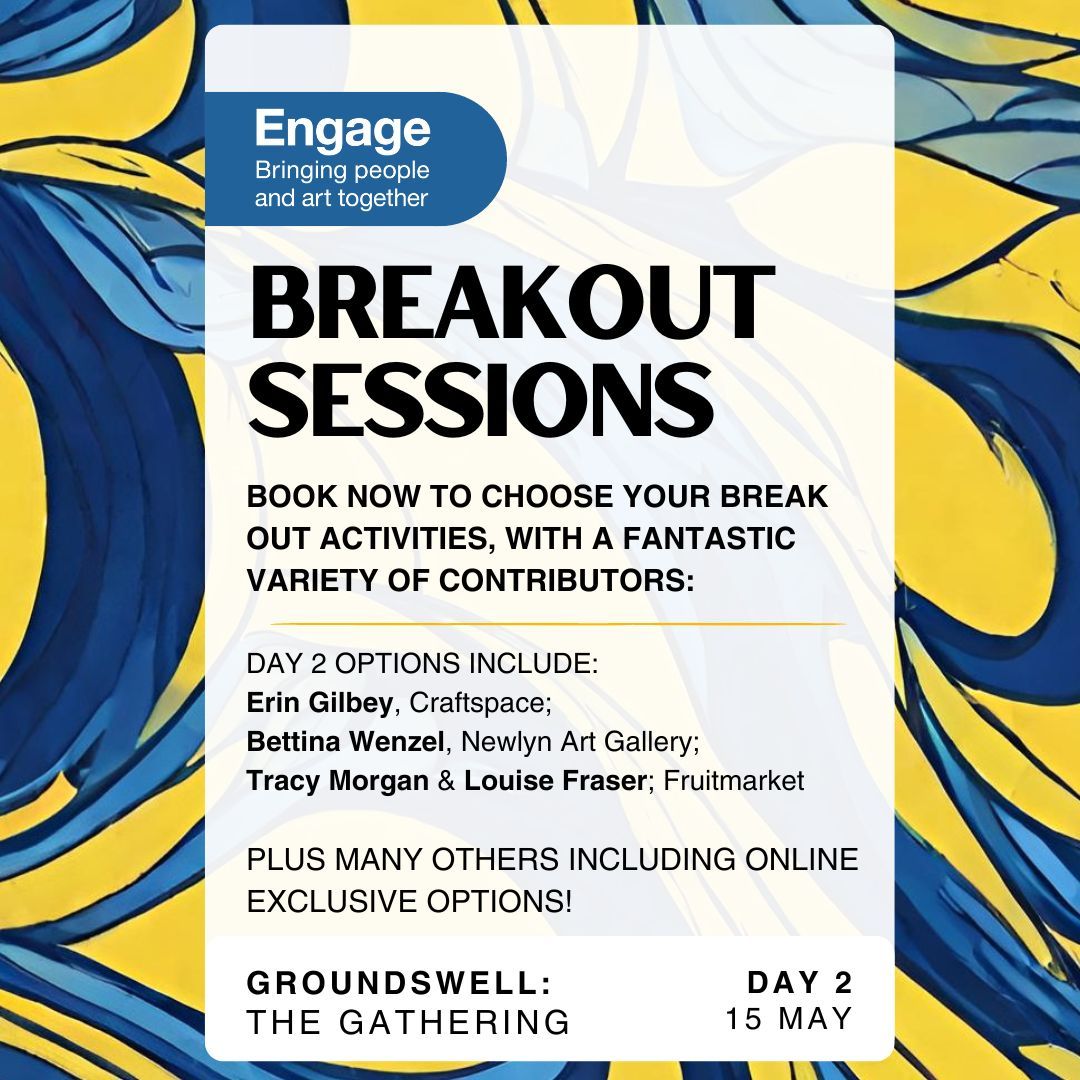 ⭐We welcome everyone to Groundswell, the Engage hybrid gathering! Join us online or in person at Market Hall, Devonport, Plymouth, UK from 14-15 May 2024. Find out more about our Day 2 breakouts by visiting: buff.ly/3IQ2yfQ