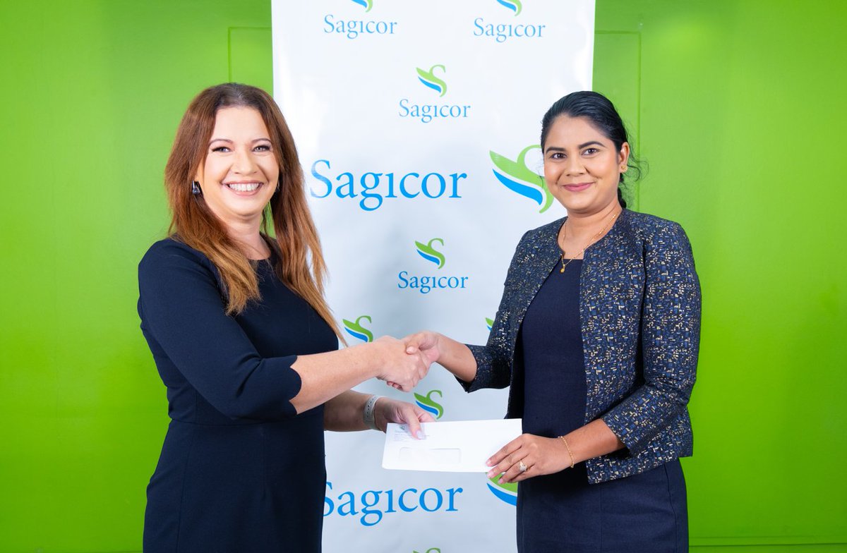 In support of Autism awareness, Sagicor continues to provide support to the cause. Trisha Davis, Assistant Vice President of Process Optimization presents the cheque for donation and Tshirts to Ria Rampersad, Principal of Life Centre.

#AutismAwareness