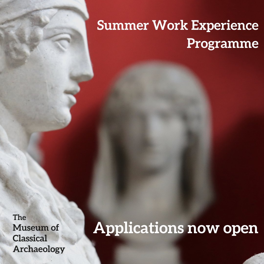 🏺Applications are open for our Summer Work Experience Placements 🏺 Our work experience placements are a great opportunity for students (16+) interested in a museum career. Over the two weeks you'll dip your toes in every aspect of museum work, from front of house to education.