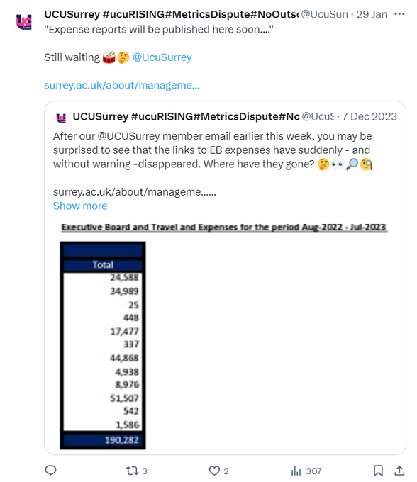 Sadly, the plummet into @UniOfSurrey redundancies seems to de-mystify that disappearance & remodelling of Exec Board expenses: surrey.ac.uk/about/manageme… The 'optics' don't look good 👀 @ucusurrey @C4Dispatches @timeshighered @BBCSurrey @surreylive @ucu @drjogrady @uniofsurreyVC