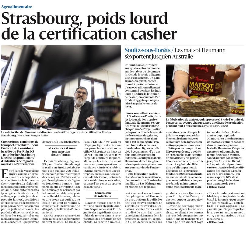 Merci à @dnatweets pour cet article. Nous sommes heureux de pouvoir accompagner nos clients dans leur projet de certification et de développement du marché #Kasher aussi bien en 🇫🇷 qu’en Europe. Vous avez fait l’expérience de nos services, témoignez dans les commentaires.