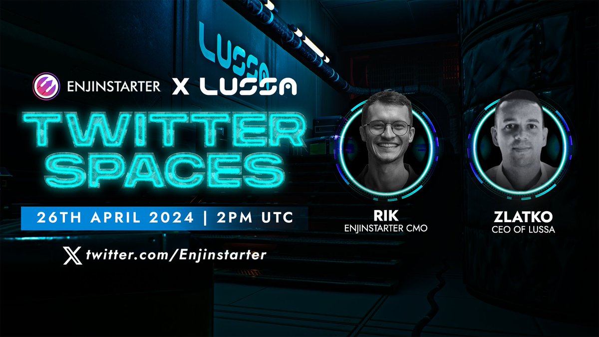 🎙 @enjinstarter x @Lussaio Spaces🎙 🎮 Join us for a special Twitter Spaces celebrating our partnership with Lussa, right in the run-up to their exciting IDO! 📅 Date: Tomorrow, April 26, 2 PM UTC 🔗 twitter.com/i/spaces/1djxX… Ask all your questions under this post 👇