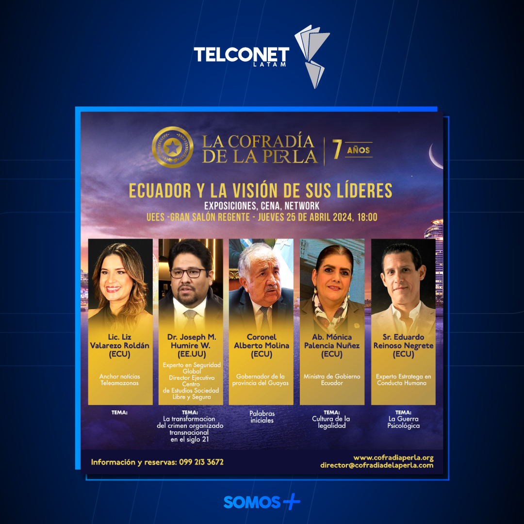 Telconet Latam se enorgullece de participar en el evento 'Ecuador y la visión de sus líderes', organizado por la Cofradía de la Perla. Nos unimos a los líderes empresariales que contribuyen significativamente al progreso y transformación del país. 💼🌟 #LíderesEmpresariales…