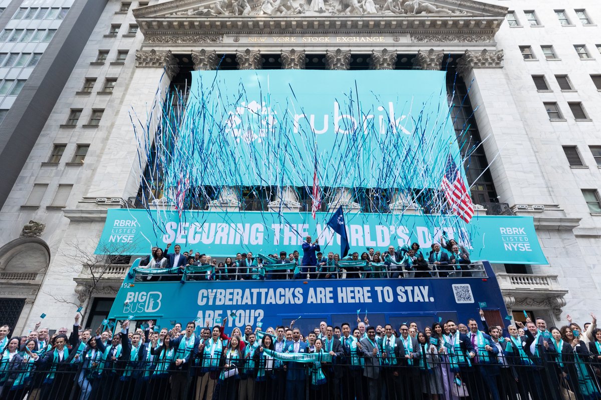 Today marked an exciting milestone of Rubrik becoming a public company. Thank you for joining us in celebration, and we look forward to continuing to secure the world’s data! #RubrikIPO