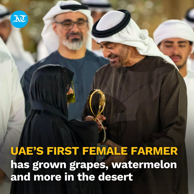 Amna Khalifa Al Qemzi's journey from backyard gardener to UAE's first female farmer is a testament to the nation's commitment to empowering women in agriculture. 🌻🇦🇪 #Empowerment #WomenInAg #UAE
