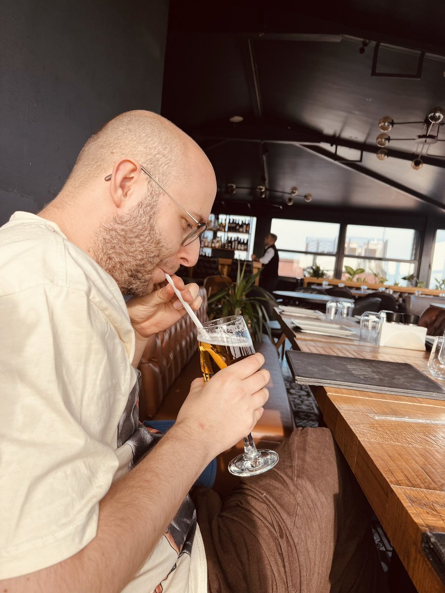 When you join a company because of @rikrenard but then discover he drinks beer through a straw 🧟‍♂️