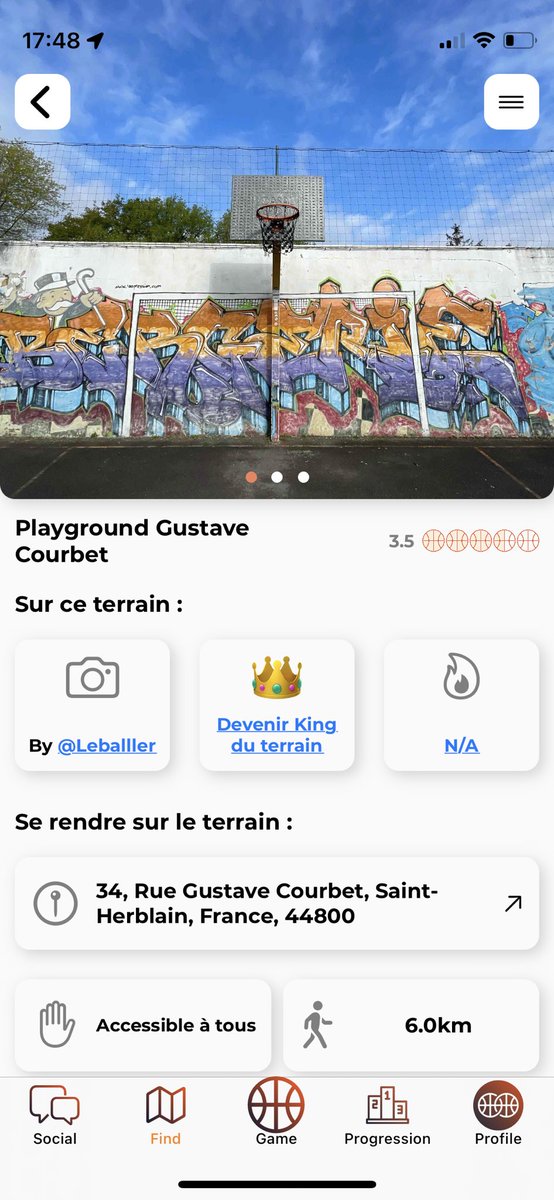 Un nouveau terrain a été ajouté sur l’application 📲🏀

Merci Leballler 🙌 :

Lien vers le terrain :

app.beballerapp.com/UF1f

#playground #terrainbasket  #basketball #basketfrance #hoops  #ballislife  #streetball #beballer #basketballcourt