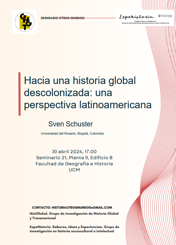 El próximo martes a las 17, nueva sesión del 'Seminario Otros Mundos', organizado por nuestro grupo ucm.es/historiaglobal…
