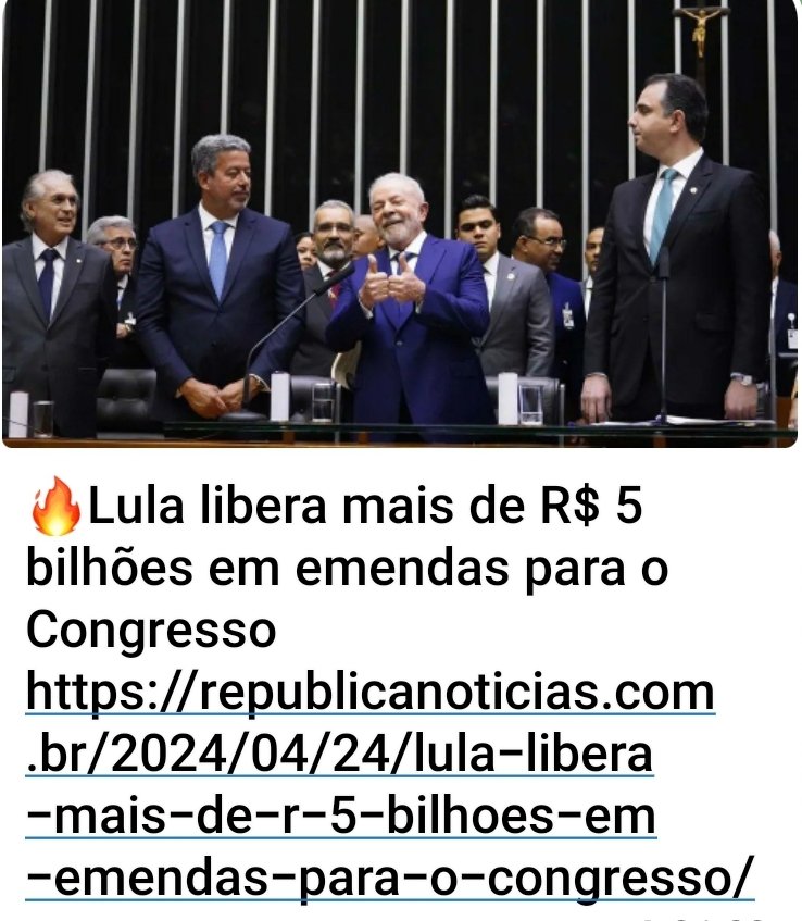 Acho que o PIX anterior foi pouco. Vocês já devem saber que o congresso adiou a votação para a derrubada do veto presidencial das saidinhas. Só a semana que vem. Estamos em um 🎪 e também somos os 🤡🤡.
ABSURDO.
#ReageBrasil 🇧🇷