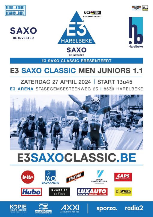 E3 Saxo Classic (@e3saxoclassic) on Twitter photo Nu zaterdag! 
#e3saxoclassic Nu zaterdag! 
#e3saxoclassic