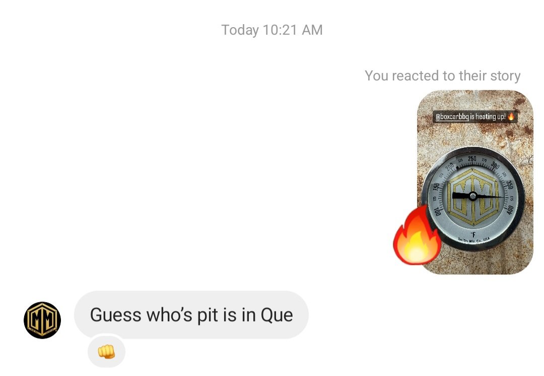 tank4daCubz's tweet photo. Happy Thursday to all those who celebrate...but especially when you get a message from your fav team in BBQ!!
#SmokerBuild #Update #MMBBQ #MMBBQCo #BBQFam #TeamMnM @MMBBQCo @babesofque 💙🔥😎 https://t.co/jswce73qyr