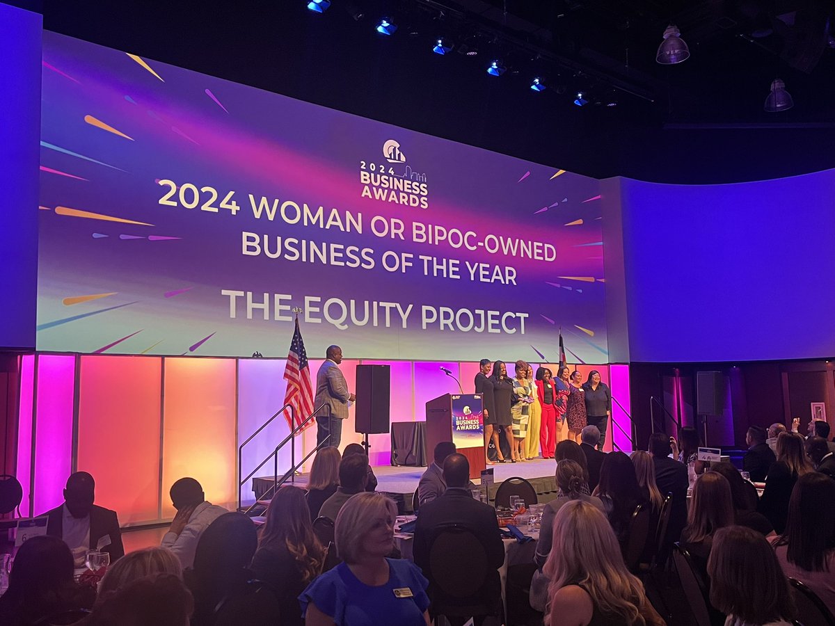 Our final award of the day! 🏆 Let's hear it for @WeAreEquity, the Woman or BIPOC-Owned Business of the Year! Your leadership and resilience are breaking barriers and inspiring us all. #BizAwards