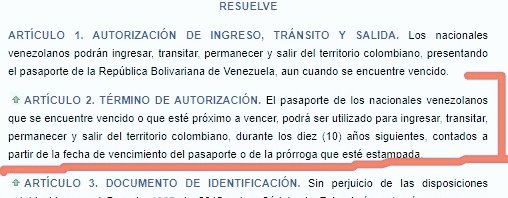 #Colombia Gran RETROCESO para diáspora venezolana si gobierno de Petro deroga resolución actual👇🏾que reconoce x 10 años (hasta 2029) pasaportes venezolanos vencidos en Col🇨🇴 Costo pasaporte en Vzla= $200 dólares/US $320 en consulados en Col🇨🇴 vs. salario mínimo en🇻🇪 = ➖de $5🧵👇🏾