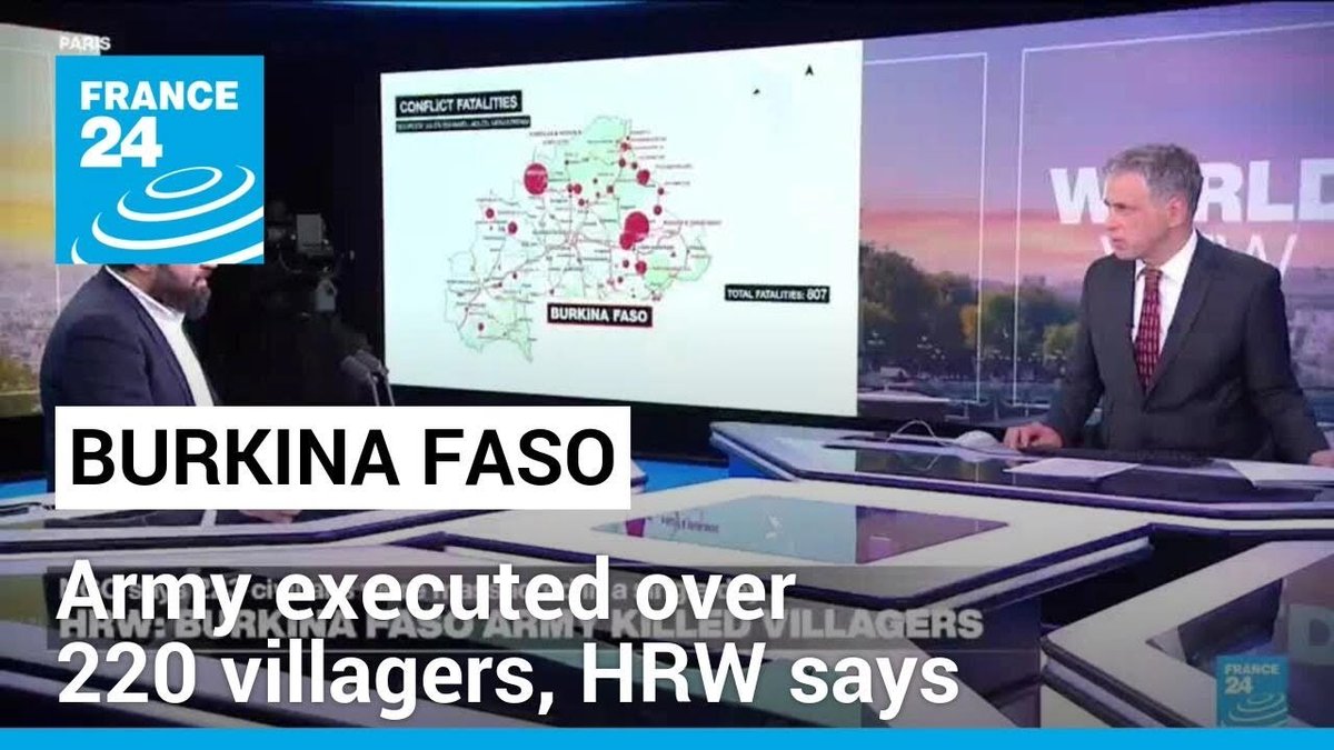 ▶️ Burkina Faso army executed over 220 villagers in revenge attacks, HRW says f24.my/AHkR.x