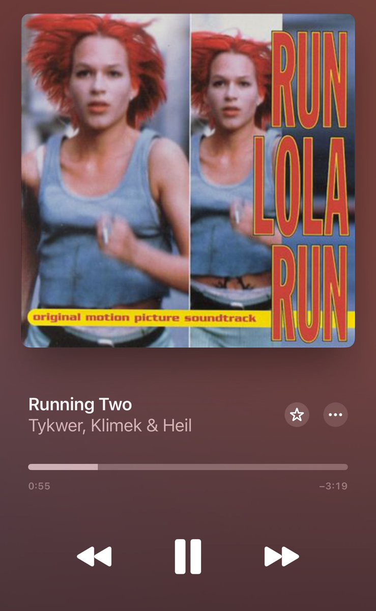 Whenever I listen to this soundtrack, no matter what I’m doing, I feel like I’m moving too slow! #RunLolaRun #running #moviemusic #filmscore #needtobemoreactive