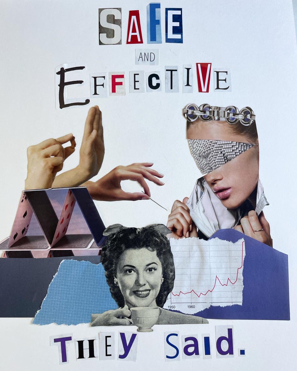 CollageDropArt's tweet photo. Covid propaganda

 “Trust the science.”
 “Safe and effective”
 “Fuck your freedoms”
“Be a hero” 
“Anti-Vaxers are crazy”

You fell for false protections 
From leaders leeching lies 
You failed the test of standing firmly
And you still don’t even realize

-analog collage art https://t.co/6NBBVR8qDp