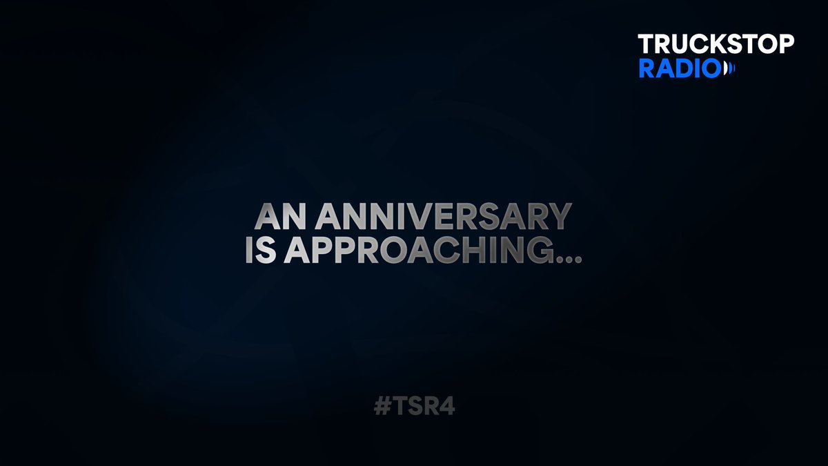 It's happening 16 Days from now TruckStopRadio turns 4 Years old stay tuned for more info on our giveaways! Find more at truckstopradio.co.uk/discord #TSR4