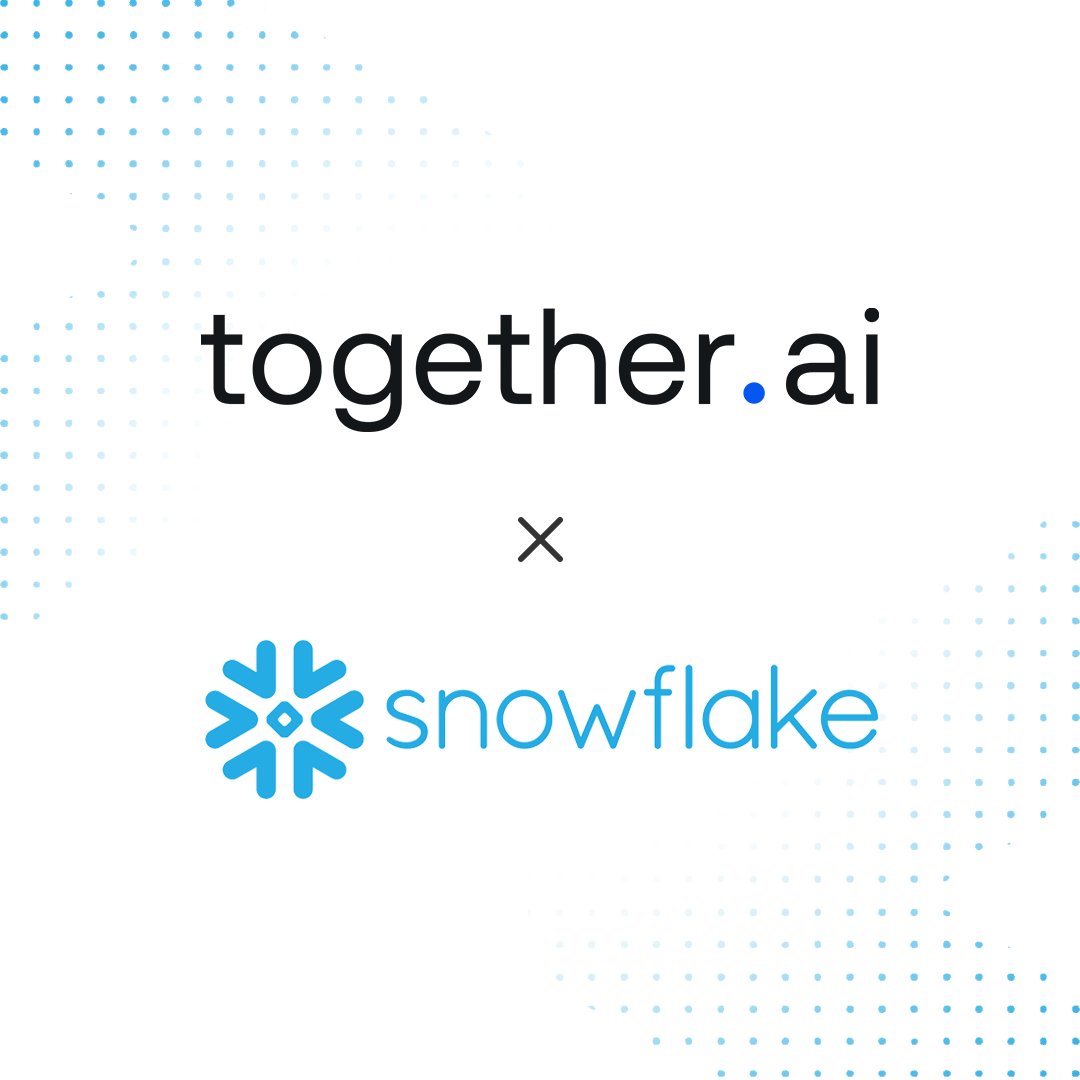 Together AI and Snowflake partner to bring their state-of-the-art Arctic LLM to enterprise customers. Experience Arctic on Together Inference with best in class performance. api.together.xyz/playground/cha…