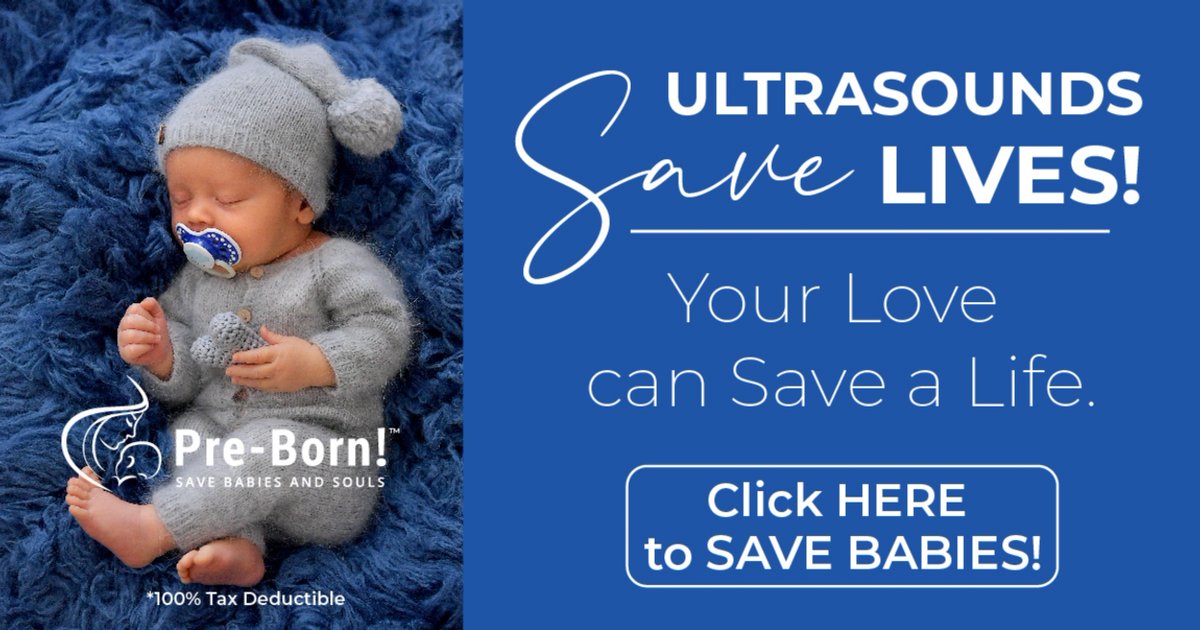 Your gift to Pre-Born! can save babies’ lives. Just $28 can give a mother who is considering abortion the chance to see the truth of the baby growing insider her; $140 can do this for five women! Please click here to give: tinyurl.com/2zmayhc7