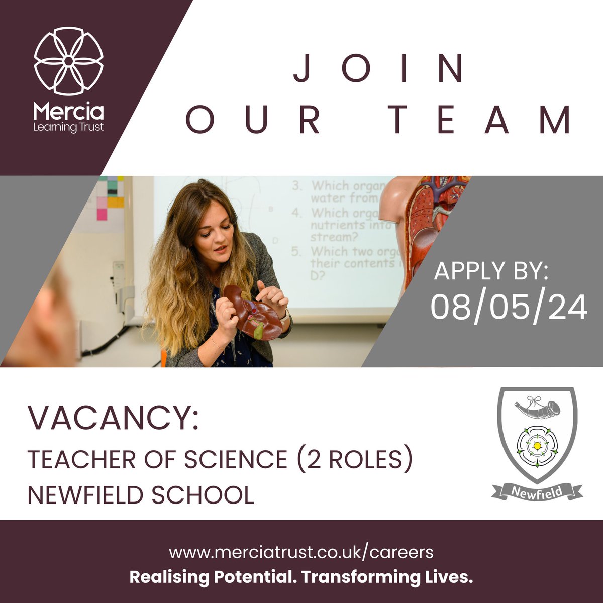 Opportunity for Teachers of Science
Join our dedicated team as a Teacher of Science. We have 2 roles available: 1 permanent (full time), and 1 temporary part-time (0.6).

Find out more:
eteach.com/careers/newfie…

#scienceteacher #sheffield #sheffieldschools #teaching #teachingjobs