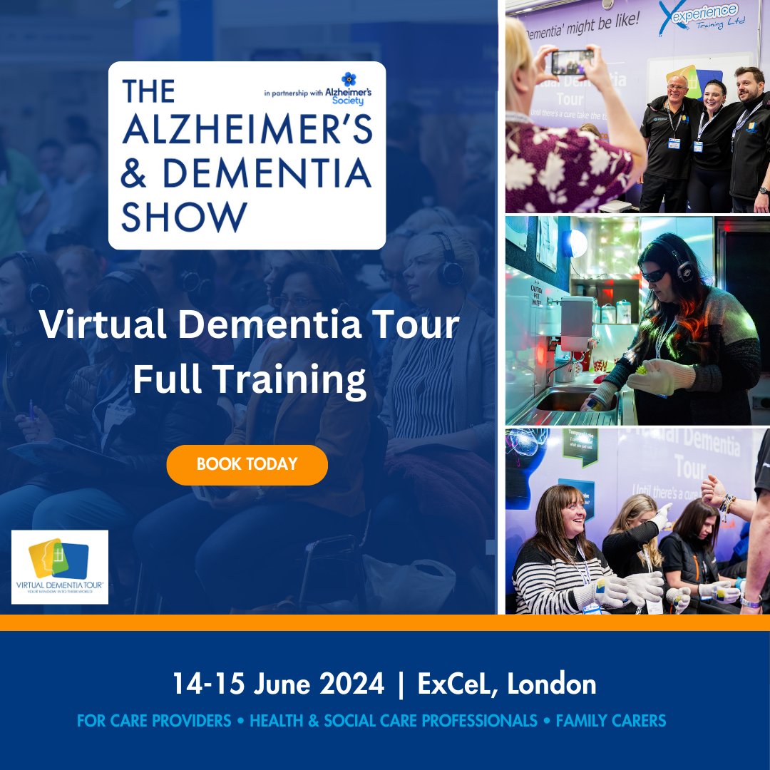 Experience the full Virtual Dementia Tour &amp; Training Course!

An immersive 8 min Virtual Dementia Tour session, followed by a 75 min Training session – a ‘must do’ experience for anyone involved in caring for people with dementia.

Book today - hubs.la/Q02sGQdC0