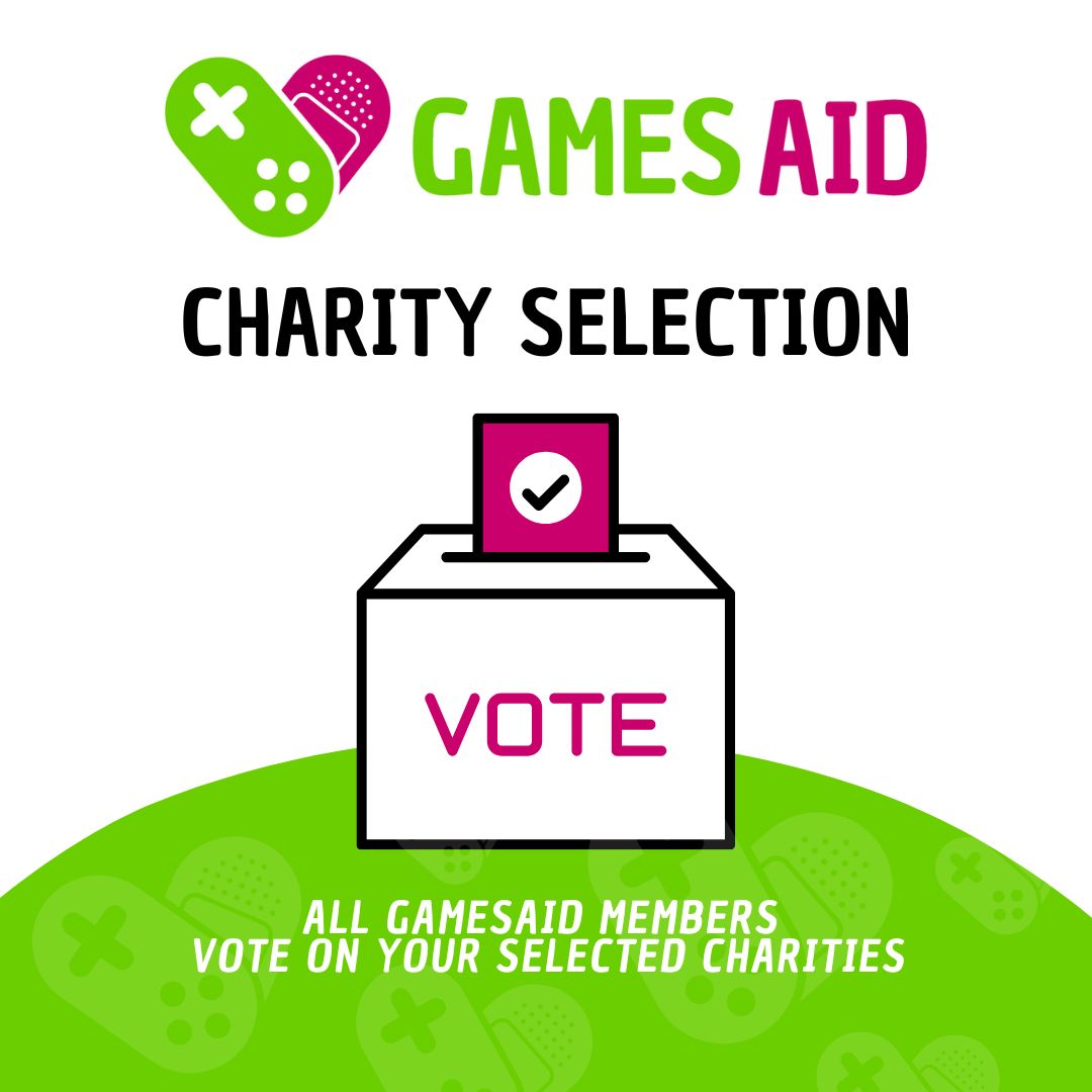 GamesAid members, if you signed up to be a member before the closing date, you should have gotten an email to vote on the 2024/2025 charities! Check your emails and vote!