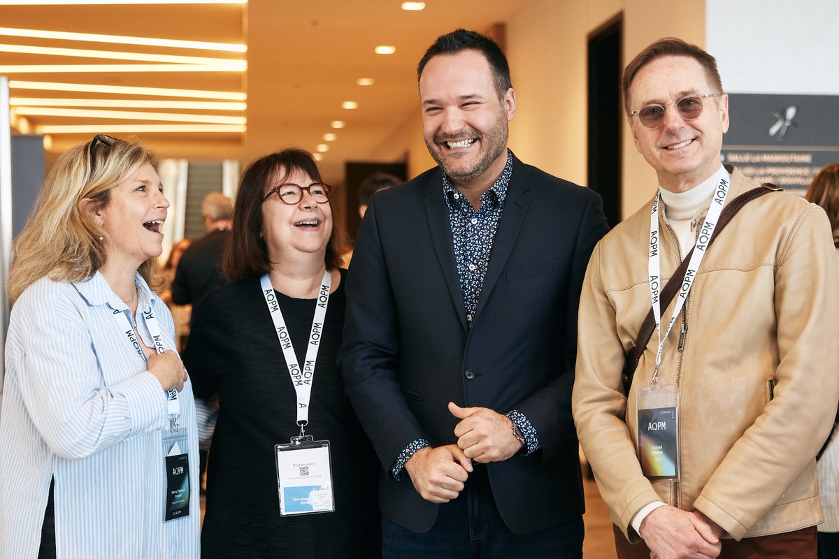 Aqpmcineteleweb's tweet photo. L’AQPM remercie le ministre de la Culture et des Communications du Québec et de la Jeunesse, @lacombemathieu, d’être venu à la rencontre des producteur(-trice)s du Québec le 23 avril à l’occasion du #CongrèsAQPM2024.

📸Myriam Baril-Tessier https://t.co/Mk0OT2lT04