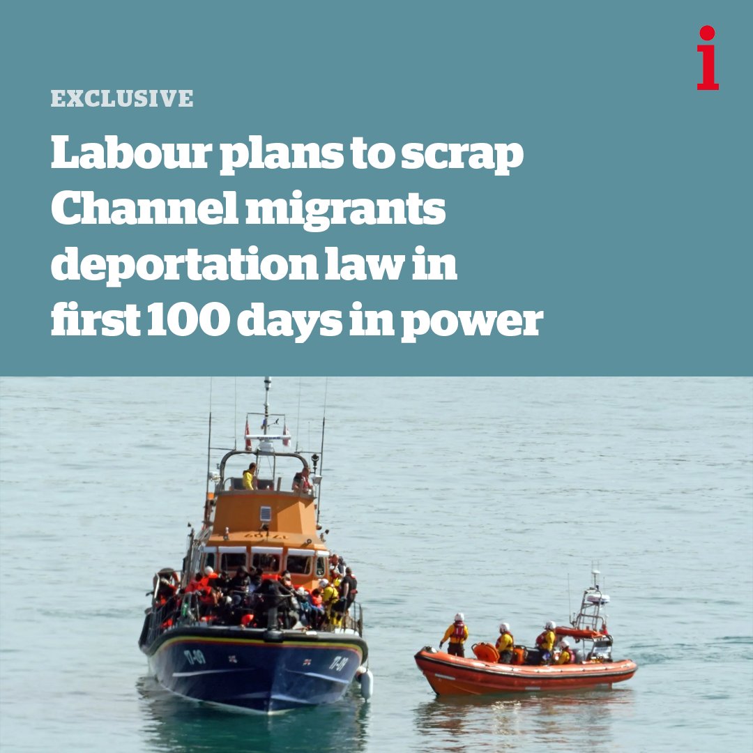 Labour is planning to introduce new laws to crack down on the Channel small boats crisis in its first 100 days in government if it wins the election 🔴 Exclusive from @singharj 🔗 trib.al/3VYm5yk