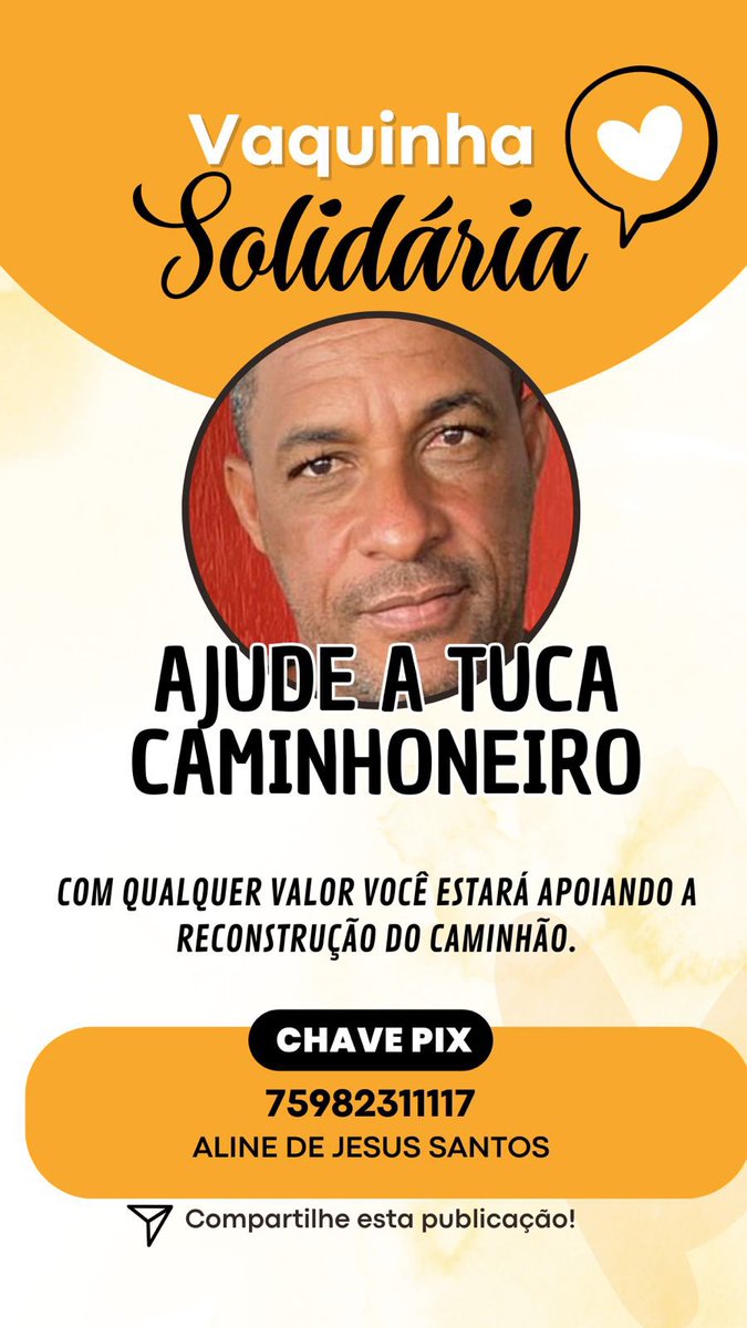 Ocorreu um acidente com o pai de uma amiga e eu gostaria que vocês compartilhassem em peso pra ajudar. Coisa séria, família. Quem puder estar doando, a chave pix tá nas imagens e as informações também. Agradeço demais quem colaborar. 🥹🙏🏼