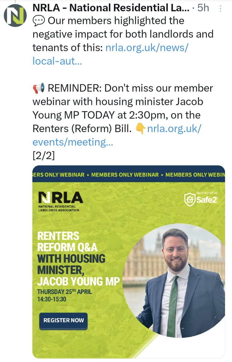 Yesterday the remaining stages of the #RentersReformBill in the House of Commons cemented a version of the bill that is a betrayal of renters. Today Housing Minister Jacob Young is meeting with landlords yet again. We have questions...