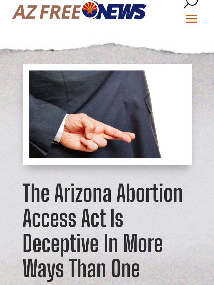 The AZ Abortion Access Act is a constitutional amendment that would enshrine abortion up to birth. In this article, the truth about this radical amendment is exposed. 🌟 Share with everyone in your networks. 'Have you been approached by someone at a store or restaurant, asking…