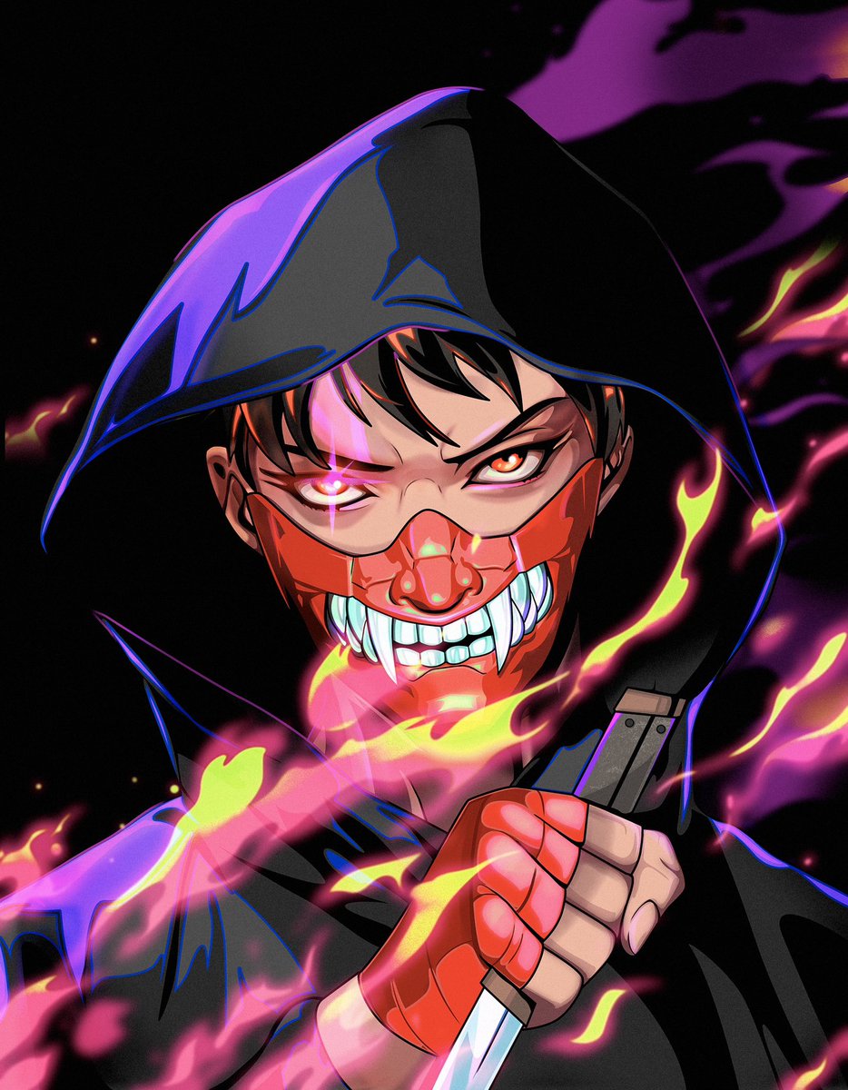 HeyMoonly's tweet image. Gm 💜

Any Ninja Kamui fans out there? 
Fan art I made for that amazinv series. 
@adultswim