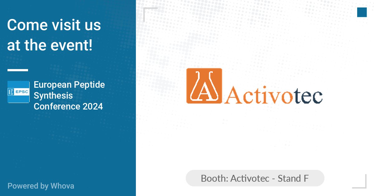 We're excited to be supporting the EPSC peptide synthesis conference in Prague on Monday! Come and see our new synthesizer, the Activo-Darwin. #EPSC2024 #peptidesynthesis <a href="/EurPepSoc/">European Peptide Society</a> <a href="/RSC_PPSG/">RSC Protein and Peptide Science Group</a>