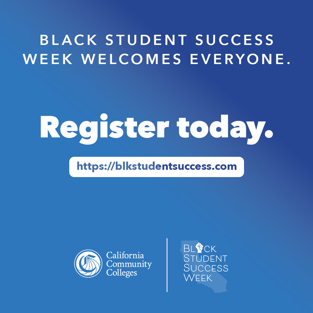 TUNE IN TODAY & don't miss this discussion during #TheBlackHour. Hear from leaders across the state & learn how they engage with the community to create real results in #BlackStudentSuccess at community college.

Register now at blkstudentsuccess.com.
#BSSW2024 @cablackstudents